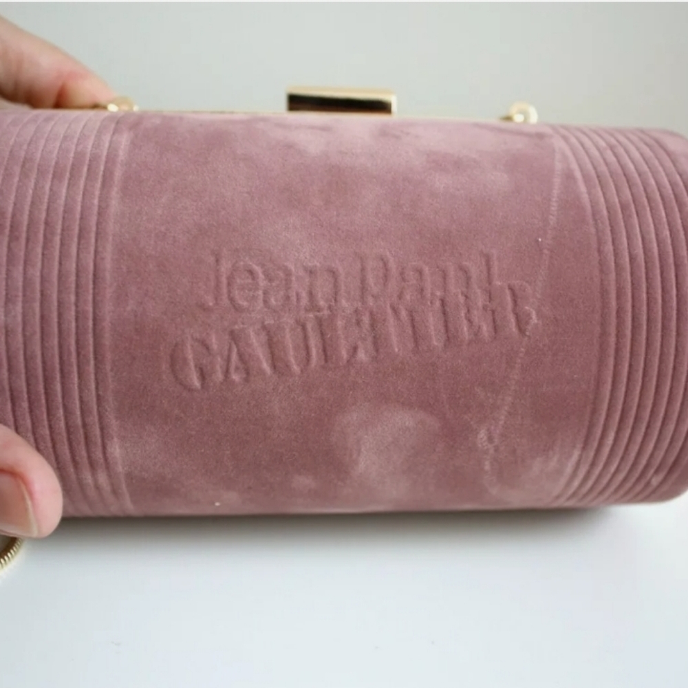 Jean Paul Gaultier pink velvet Clutch Bag